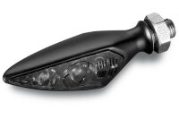 KELLERMANN Rhombus S Dark LED Indicator Gehäuse  Schwarz / Linse Rauchgrau (Stück), Vorn Links & Hinten Rechts