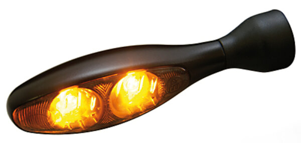 KELLERMANN micro 1000 Dark LED Blinker Gehäuse Schwarz / Linse Rauchgrau (Stück), Vorn & Hinten