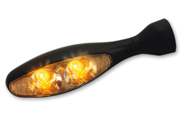 KELLERMANN Micro 1000 Extreme LED Indicator Gehäuse  Schwarz / Linse Orange (Stück), Vorn & Hinten