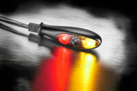 KELLERMANN Micro S DF Dark LED 3in1 Blinker-Rücklicht-Kombination Gehäuse Schwarz / Linse Rauchgrau (Stück), Hinten
