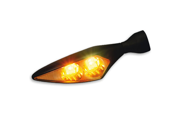 KELLERMANN Micro Rhombus Extreme LED Indicator Gehäuse  Schwarz / Linse Klar (Stück), Vorn Rechts & Hinten Links