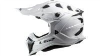 LS2 MX700 Subverter Evo Solid Crosshelm weiß White