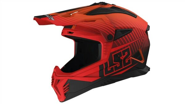 LS2 Crosshelm MX708 Fast II Duck neonorange / rot matt