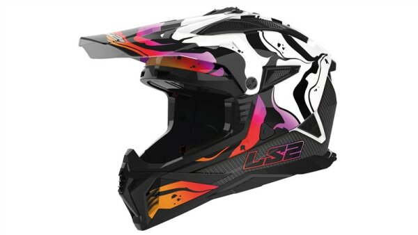 LS2 Crosshelm MX708 Fast II Wash schwarz / weiß / bunt