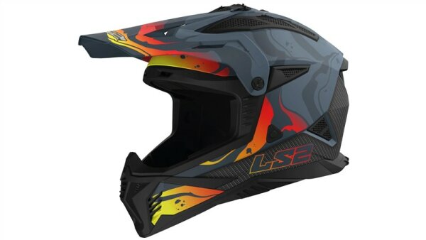 LS2 Crosshelm MX708 Fast II Wash schwarz / grau / bunt