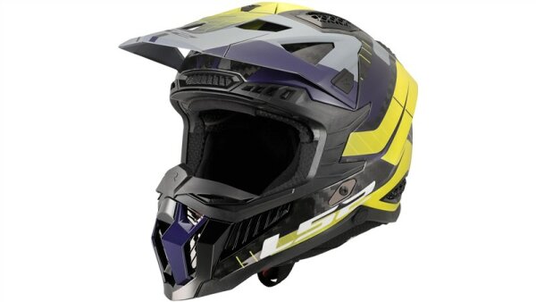 LS2 Crosshelm MX703 X-Force Galuo grau / neongelb