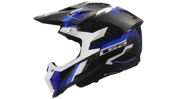 LS2 Crosshelm MX703 X-Force Phantom grau / blau / weiß