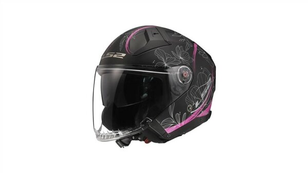 LS2 Jethelm OF603 Infinity II Lotus schwarz / pink matt