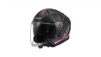 LS2 OF603 Infinity II Lotus Jethelm schwarz,rosa Matt Pink