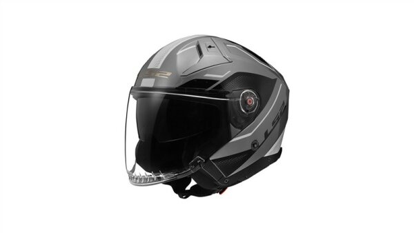 LS2 OF603 Infinity II Veyron Jethelm grau,weiß,schwarz Gloss Grey White