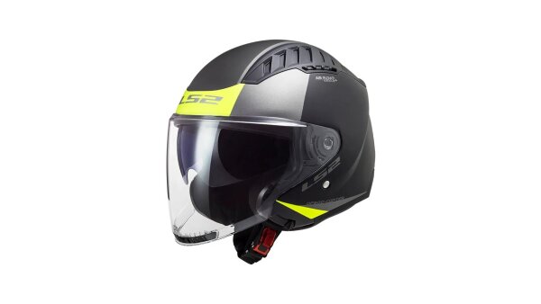 LS2 Jethelm OF600 Copter II Urbane schwarz / neongelb matt