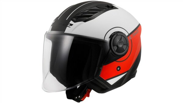 LS2 OF616 Airflow II Cover Jethelm weiß,rot Matt White Red