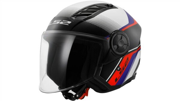 LS2 Jethelm OF616 Airflow II Rush weiß / blau / rot