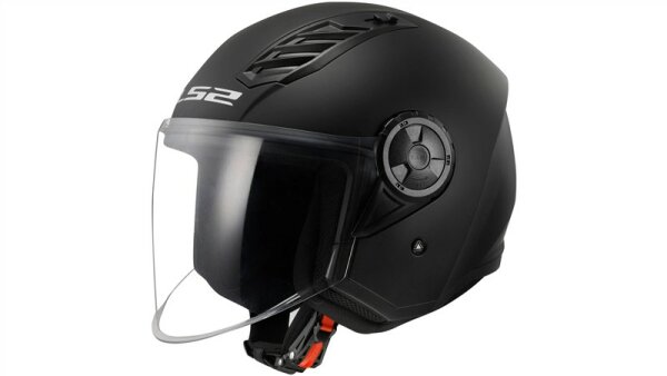 LS2 Jethelm OF616 Airflow II Solid schwarz matt