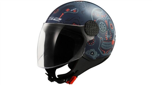 LS2 Jethelm OF558 Sphere Lux II Maxca blau / orange