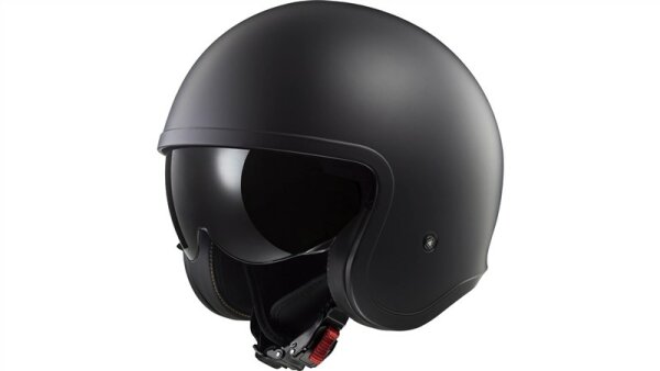 LS2 Jethelm OF599 Spitfire II Solid schwarz matt