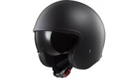 LS2 Jethelm OF599 Spitfire II Solid schwarz matt
