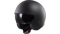 LS2 OF599 Spitfire II Solid Jethelm schwarz Matt Black