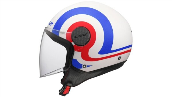 LS2 Jethelm OF558 Sphere Lux II Urby weiß matt / blau / rot