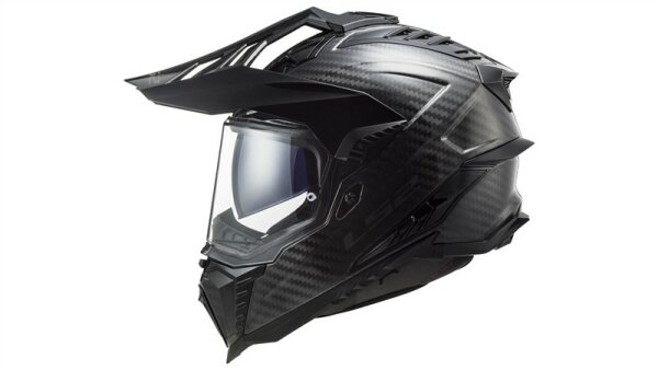 LS2 MX701 Explorer Carbon Solid Endurohelm schwarz Solid