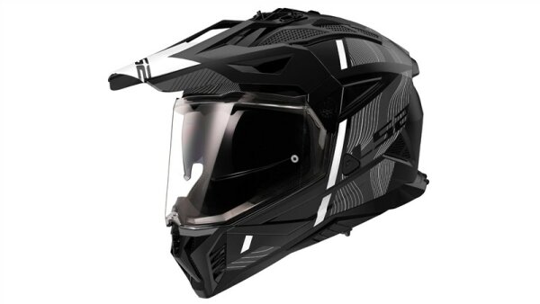 LS2 Endurohelm MX702 Pioneer II Hill schwarz / weiß matt