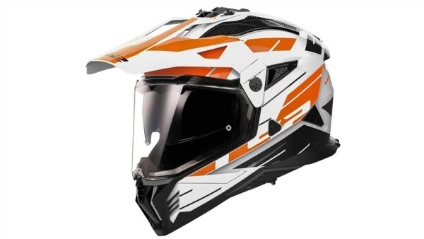 LS2 Endurohelm MX702 Pioneer II Namib weiß / orange