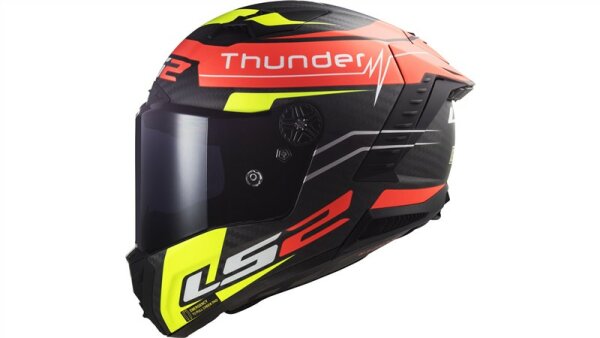 LS2 FF805 Thunder Carbon Black Attack Integralhelm schwarz,rot,gelb Black Attack