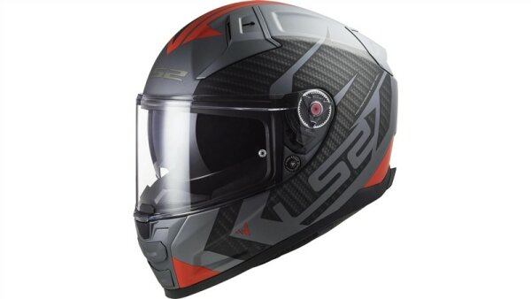 LS2 Integralhelm FF811 Vector II Splitter titanium / rot matt