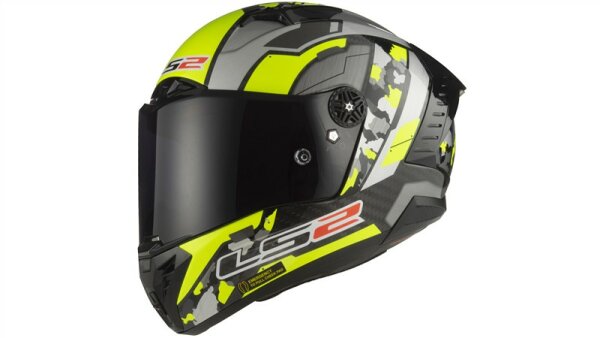 LS2 FF805 Thunder Carbon Space Integralhelm gelb,grau Matt H-V Yellow Grey