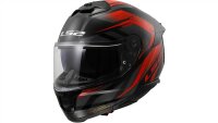 LS2 FF808 Stream II Fury Integralhelm schwarz,rot Gloss...