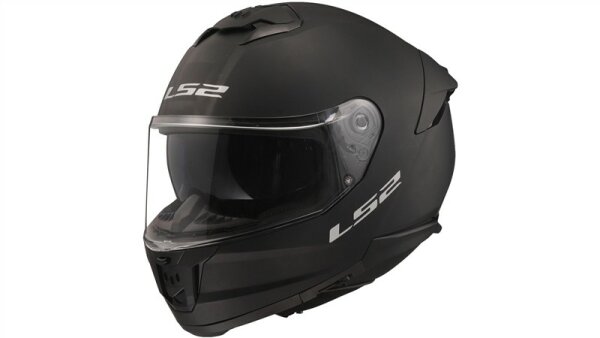 LS2 FF808 Stream II Solid Integralhelm schwarz Matt Black