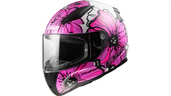 LS2 FF353 Rapid II Poppies Integralhelm rosa Gloss Pink