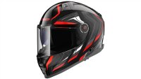 LS2 FF811 Vector II Alizer Integralhelm schwarz,rot Gloss...