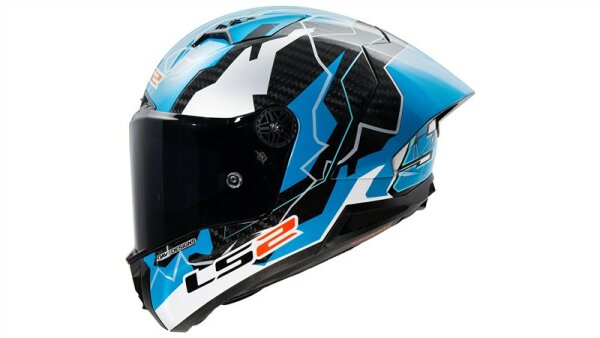 LS2 Integralhelm FF805 Thunder Carbon GP Aero Replica Huertas blau / weiß / schwarz