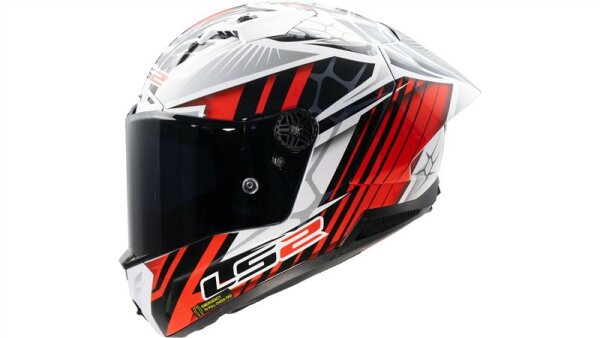 LS2 Integralhelm FF805 Thunder Carbon GP Aero Replica Perolari weiß / rot / schwarz