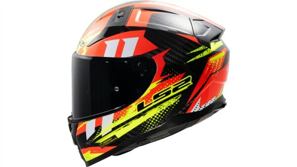 LS2 Integralhelm FF811 Vector II Carbon Tantic rot / gelb