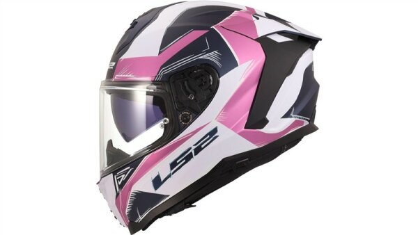 LS2 Integralhelm FF817 Challenger II Flaman grau / weiß / rosa
