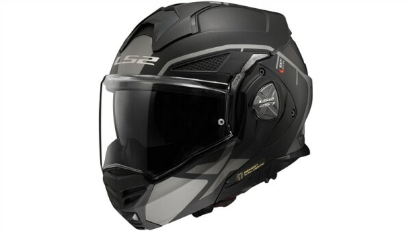 LS2 Klapphelm FF901 Advant X Metryk schwarz / grau matt