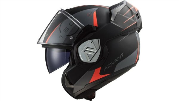 LS2 FF906 Advant Codex Klapphelm schwarz,grau,rot Codex