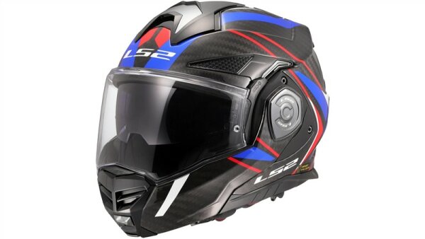 LS2 Klapphelm FF901 Advant X Carbon Future II schwarz / weiß / blau