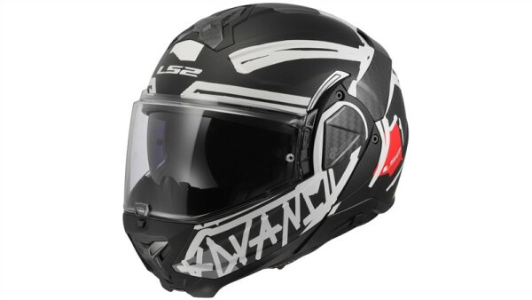 LS2 Klapphelm FF910 Advant II Tape schwarz matt / weiß