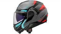 LS2 Klapphelm FF910 Advant II Triple grau / blau / rot