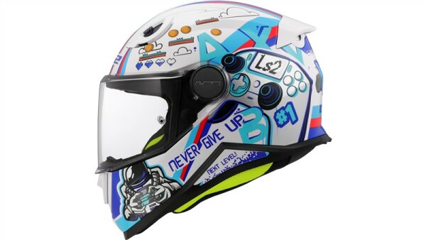 LS2 Kinder-Integralhelm FF812 Kid Next Level weiß / blau