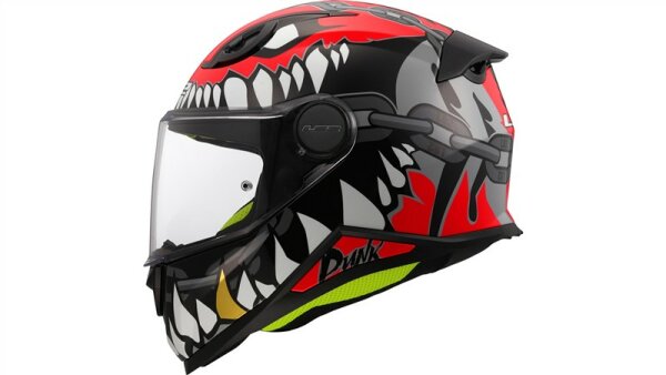 LS2 Kinder-Integralhelm FF812 Kid Punk grau / rot