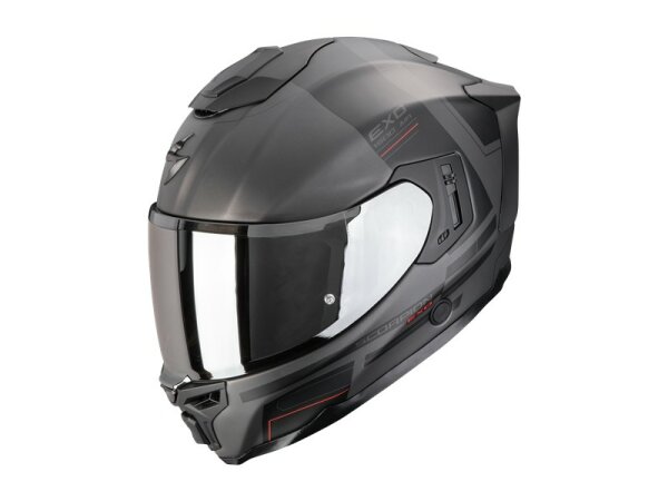 Scorpion EXO-1500 AIR DUAL Matt Silber-Schwarz-Rot