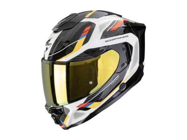 Scorpion EXO-1500 AIR SLEEK Weiss-Blau-Gelb