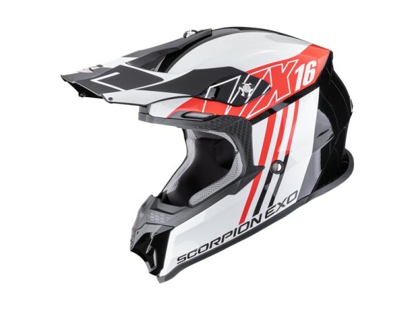 Scorpion VX-16 EVO AIR LIGNES Schwarz-Rot