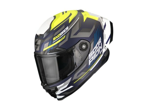 Scorpion EXO-RACE AIR CARBON KOBRA Blau-Neon Gelb Matt