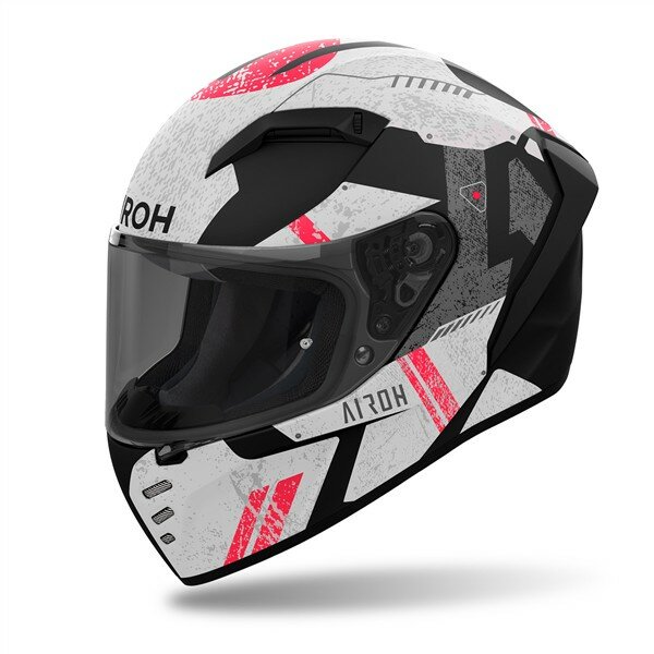 Airoh Helm Connor Omega matt-grau/schwarz-rot