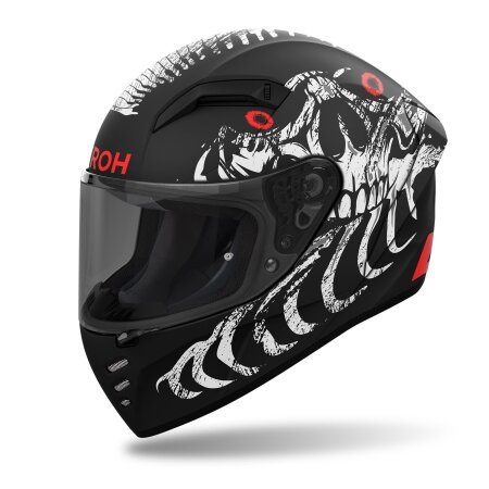 Airoh Helm Connor Myth matt-schwarz/weiß-rot